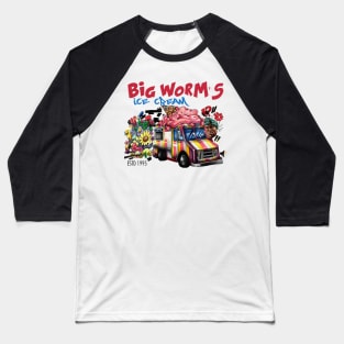 BIG WORM'S Ice Cream Truck Baseball T-Shirt